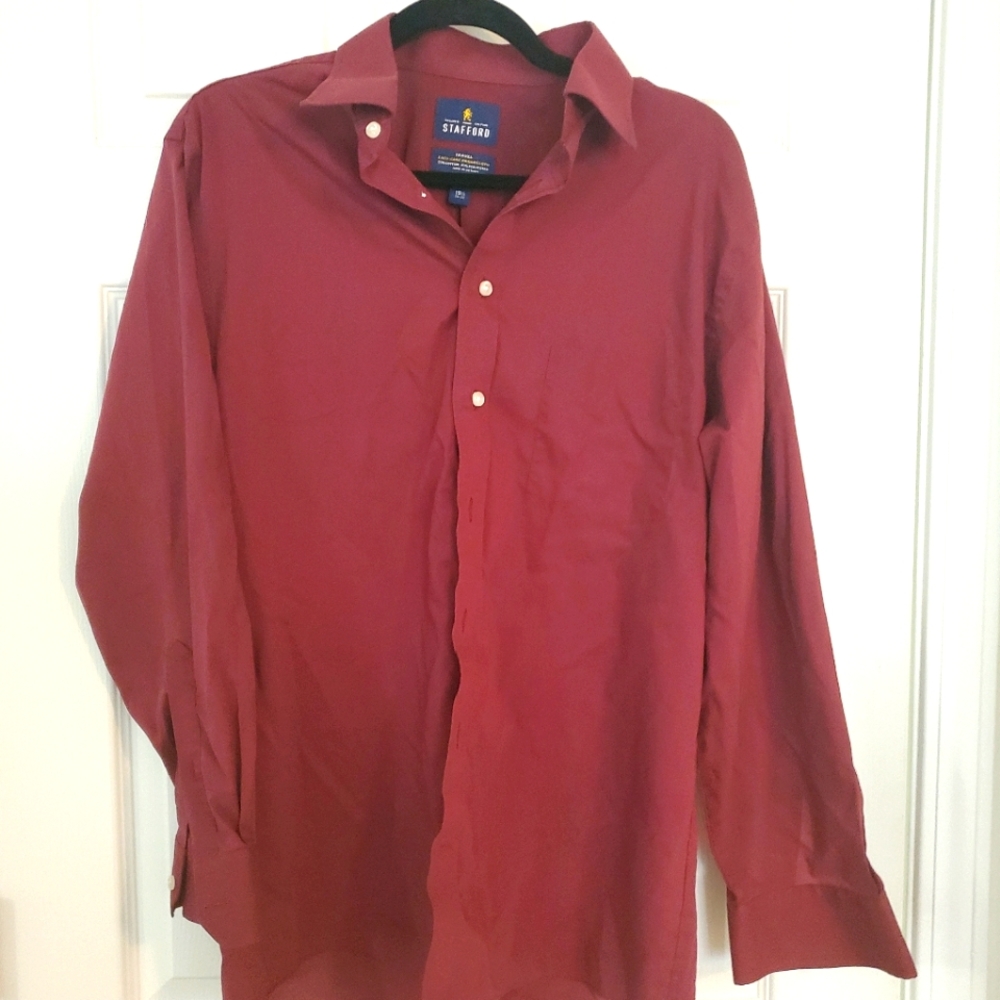 Stafford Men's Button Up Red